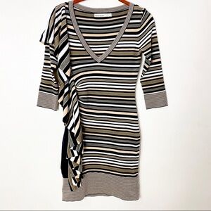 Karen Millen Asymmetrical Ruffle Fitted Dress